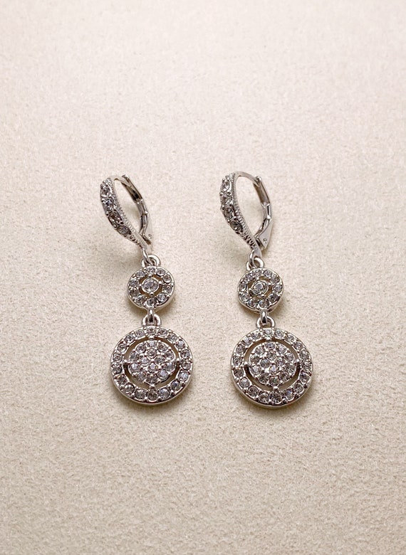 VINTAGE Givenchy Crystal Double Drop Earrings(390… - image 7