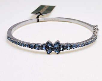 Vintage Givenchy Stone Bangle Bracelet(blue1803), gift for wife, gift for girlfriend,Valentines Day Gift