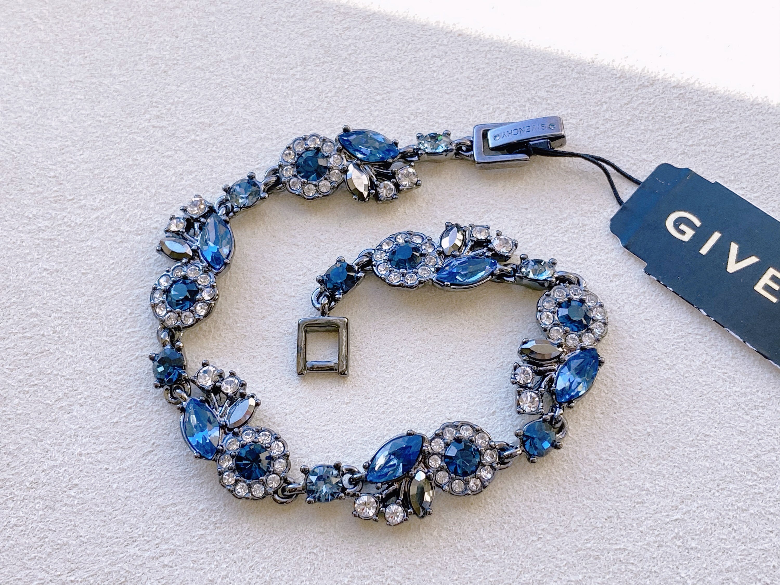 VINTAGE Givenchy Blue Crystal Link Bracelet Etsy Singapore