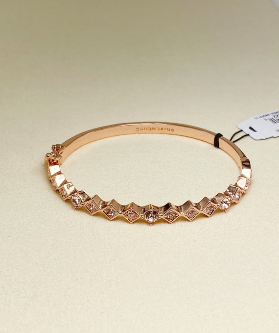 Vintage Givenchy Crystal Bangle Braceletrose Gold6221 Etsy Australia