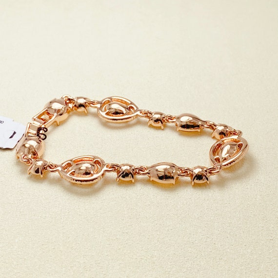 Vintage Givenchy Crystal Flex Bracelet(Rose gold-… - image 6