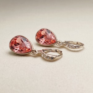 Vintage Givenchy Crystal & Stone Medium Drop Earrings, gift for wife, gift for girlfriend,gift for her,Valentines Day Gift