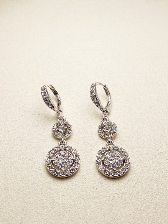 VINTAGE Givenchy Crystal Double Drop Earrings(390… - image 8