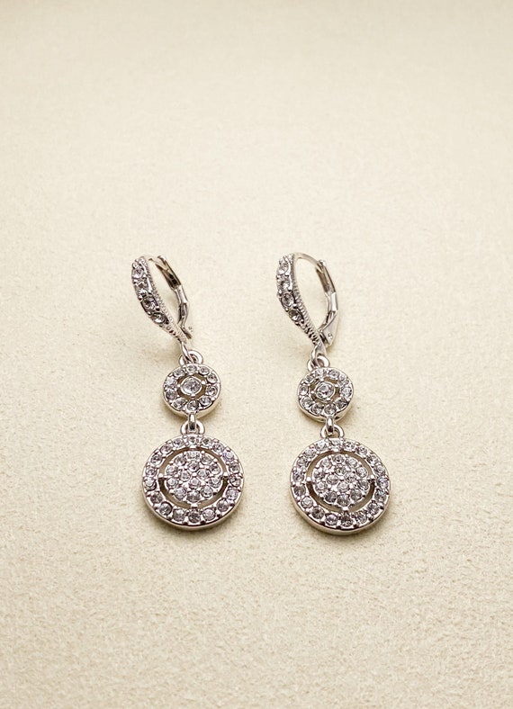 VINTAGE Givenchy Crystal Double Drop Earrings(390… - image 10