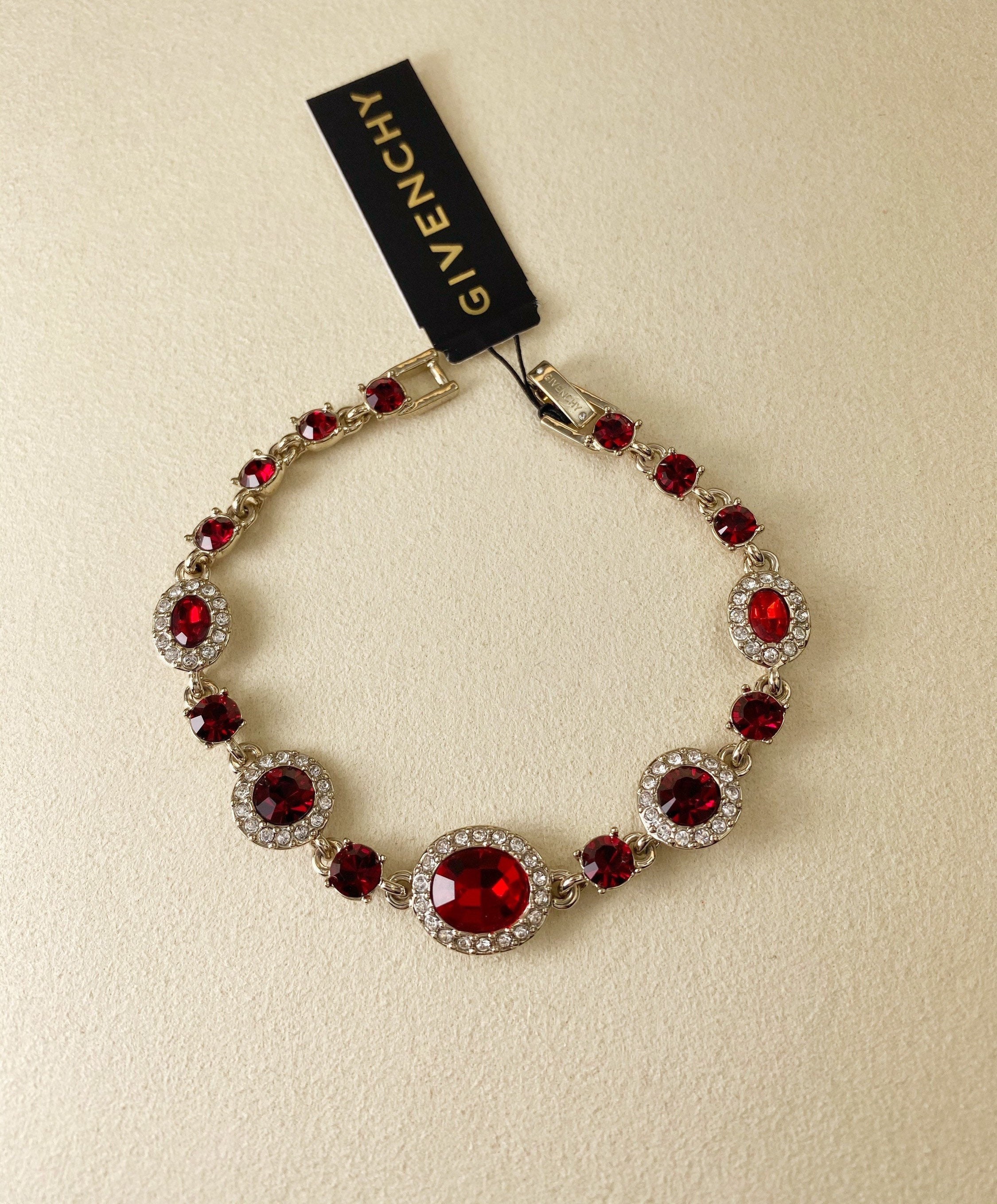 Vintage Givenchy Crystal Flex Bracelet(red3719) - Etsy