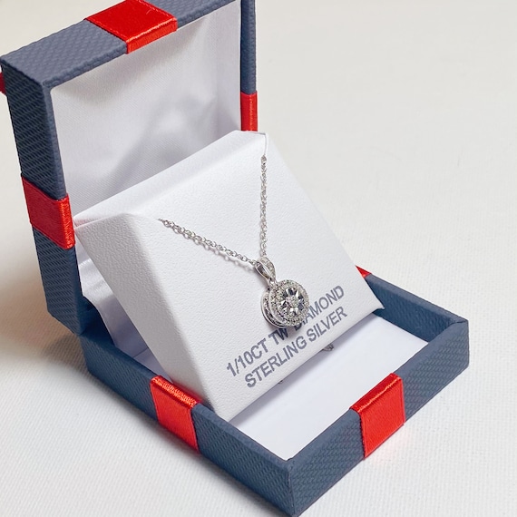 Sterling Silver Genuine Blue Sapphire & 1/10 CTW Diamond Pendant Sterling Silver Genuine Blue Sapphire & 1/10 CTW Diamond Pendant