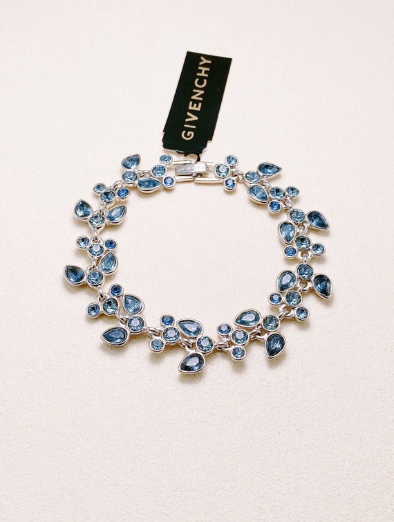Vintage Givenchy Crystal Flex Bracelet（blue2409）
