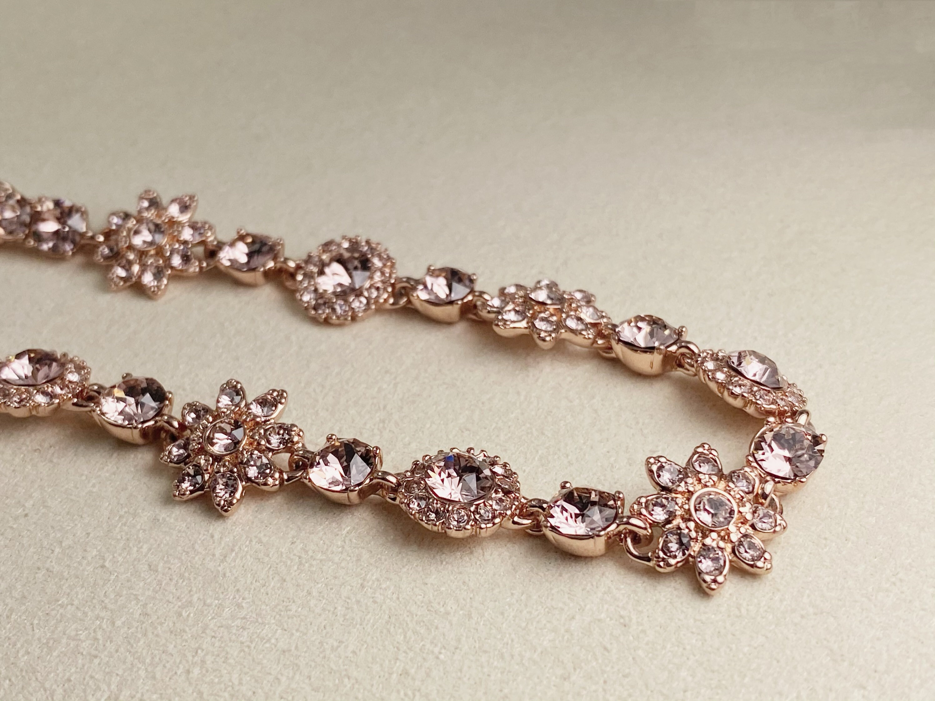 Vintage Givenchy Crystal Flower Flex Bracelet(rose Gold Vintage Givenchy Crystal Flower Flex Bracelet(rose Gold