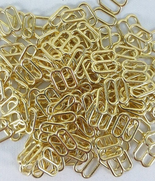 Lingerie Making Metal Slider Gold Bra Straps Regulator 6/8/10/12/15mm