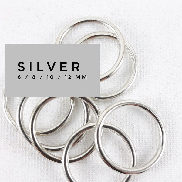 Metal o rings lingerie 6 / 8 / 10 / 12 mm silver bra supplies