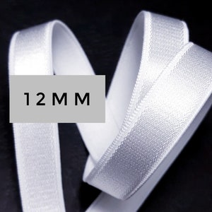 Sangle soutien-gorge élastique 12mm 1m blanc
