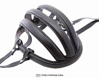 Casque de cyclisme rétro en cuir