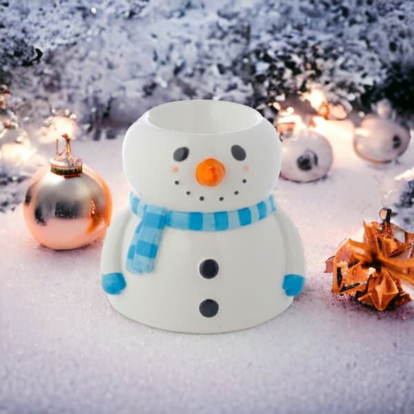 Snowman Christmas Ceramic Wax Burner