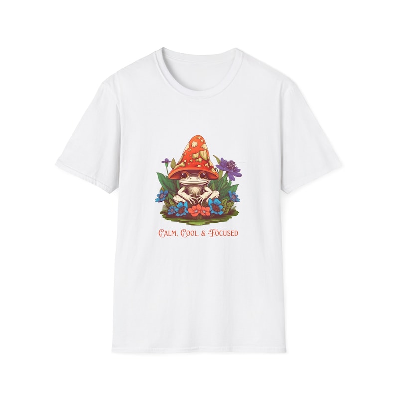 T-shirt Homme Frog Mushroom Kawaii - Anime Mignon Grenouille Champignon - 100% Coton
