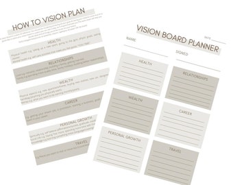 Vision Board Planner, Manifestation Planner, Digital Vision Board Planner, Digital Planner, Vision Board, Digital Manifestation Planner