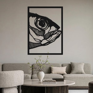 Handmade Wooden Fish Wall Art: Nautical Coastal Decor