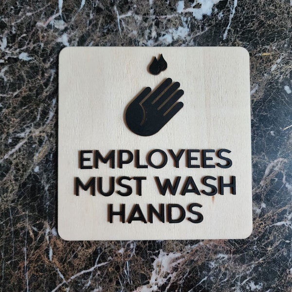 Employees Must Wash Hands Sign - Etsy