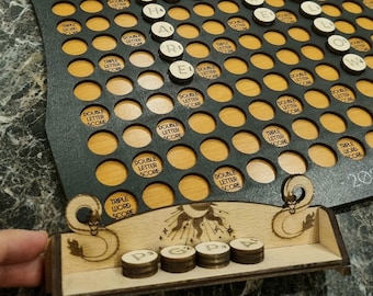 Handgemachtes personalisiertes hölzernes Wortspiel: Deluxe Reisebrett