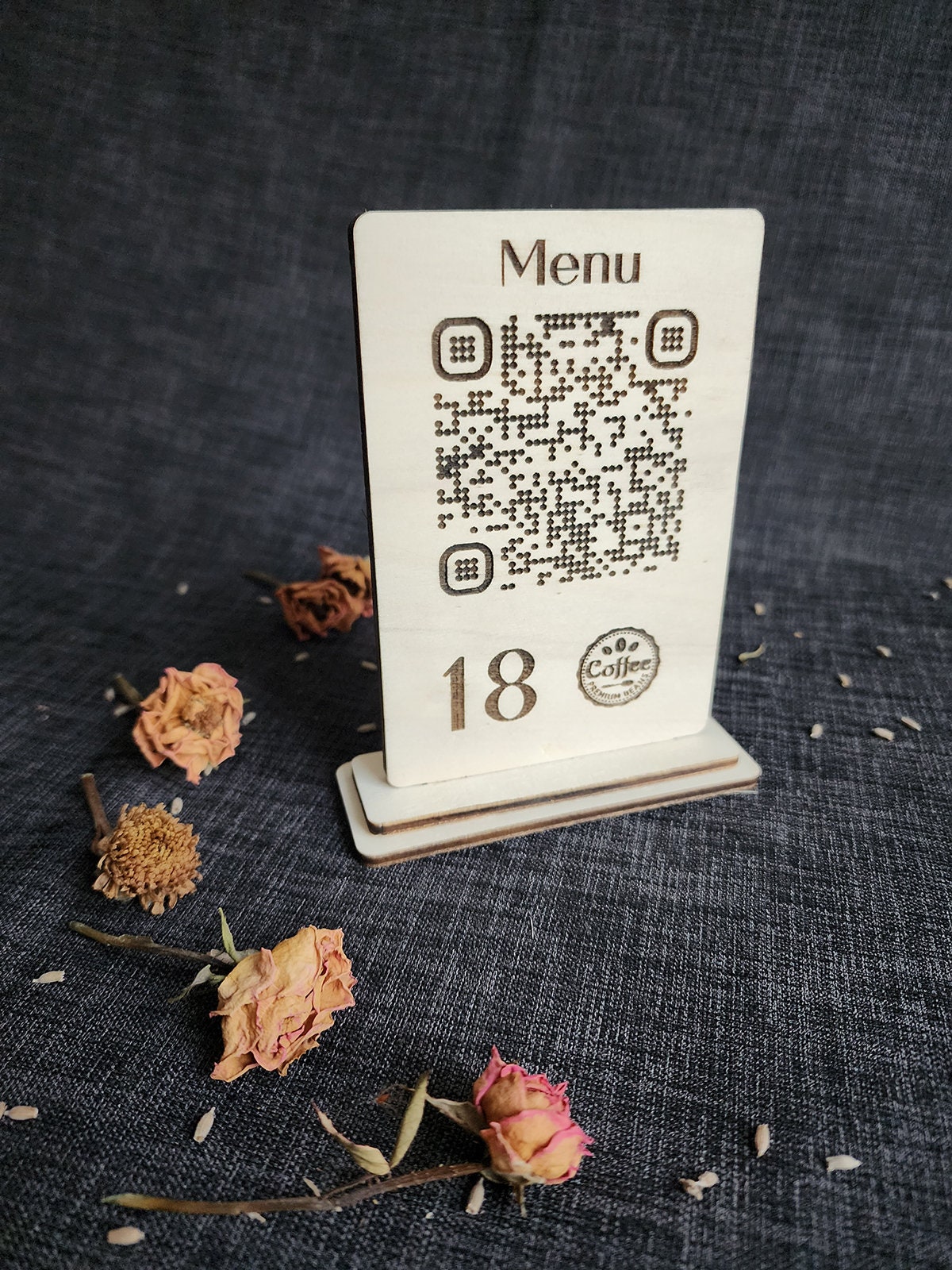 Restaurant Table Numbers With QR Code Menu, Cafe Table Numbers, Wedding ...
