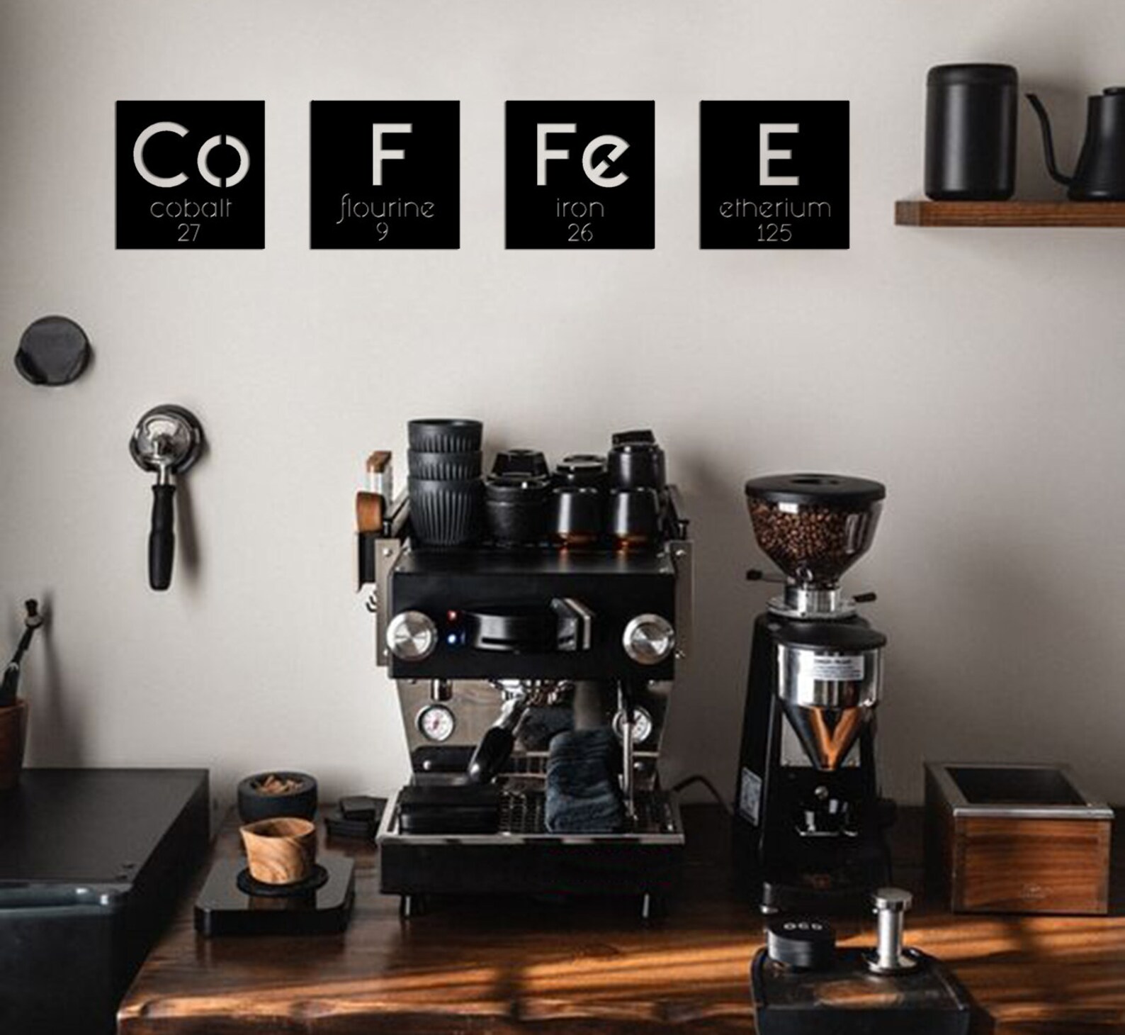 Coffee Periodic Table Wall Decor, Periodic Table of Coffee Wall Art ...