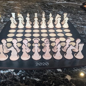 Handcrafted Wooden Chess Set: Personalized Strategy Game