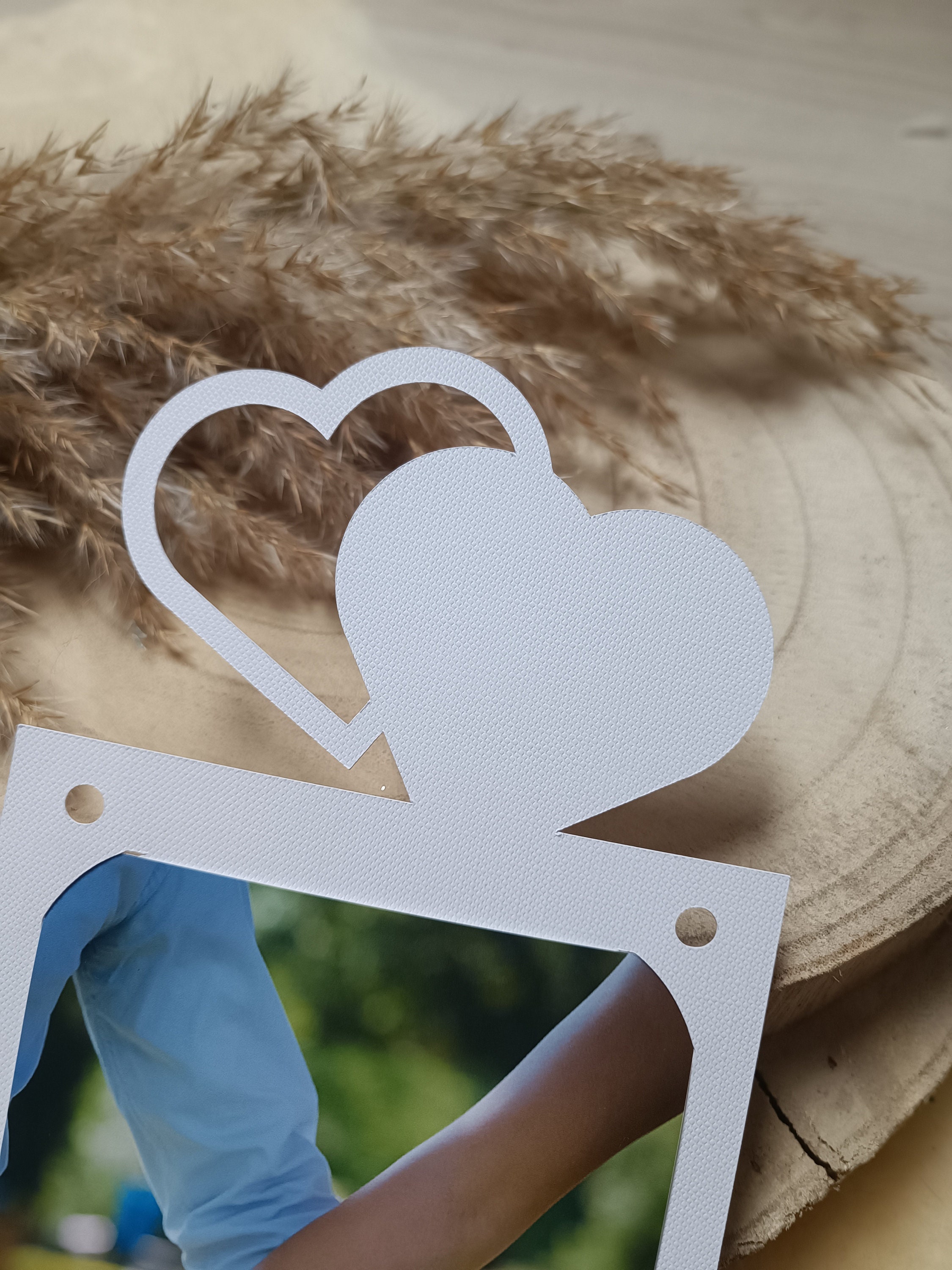 78ft Doppelherz Girlande Weiß - Romantische Hochzeitsdeko 6-teilig