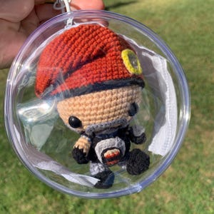 Handmade Brimstone Amigurumi: Valorant Crochet Doll (10 cm)
