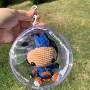 Handmade Yoru Amigurumi Doll - Mini Valorant Agent Crochet Figure (10 cm / 4 inches) Valorant Agent Crochet Toy | Unique Gamer Gift