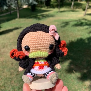 Handmade Amigurumi Nezuko- Handmade Amigurumi Tanjiro Inspired-Doll – 10 cm /4 inch– Mini Collectible Figure