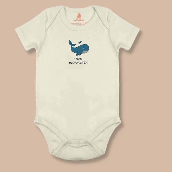 Bio Mini Eco-Krieger Body | 100% Bio-Baumwolle | Nachhaltiges Babypartygeschenk | Babykleidung