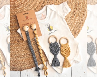 Save The Bees Baby Gift Set | New baby gift | Newborn present | Baby shower gift | Sustainable baby gift | Vegan baby gift