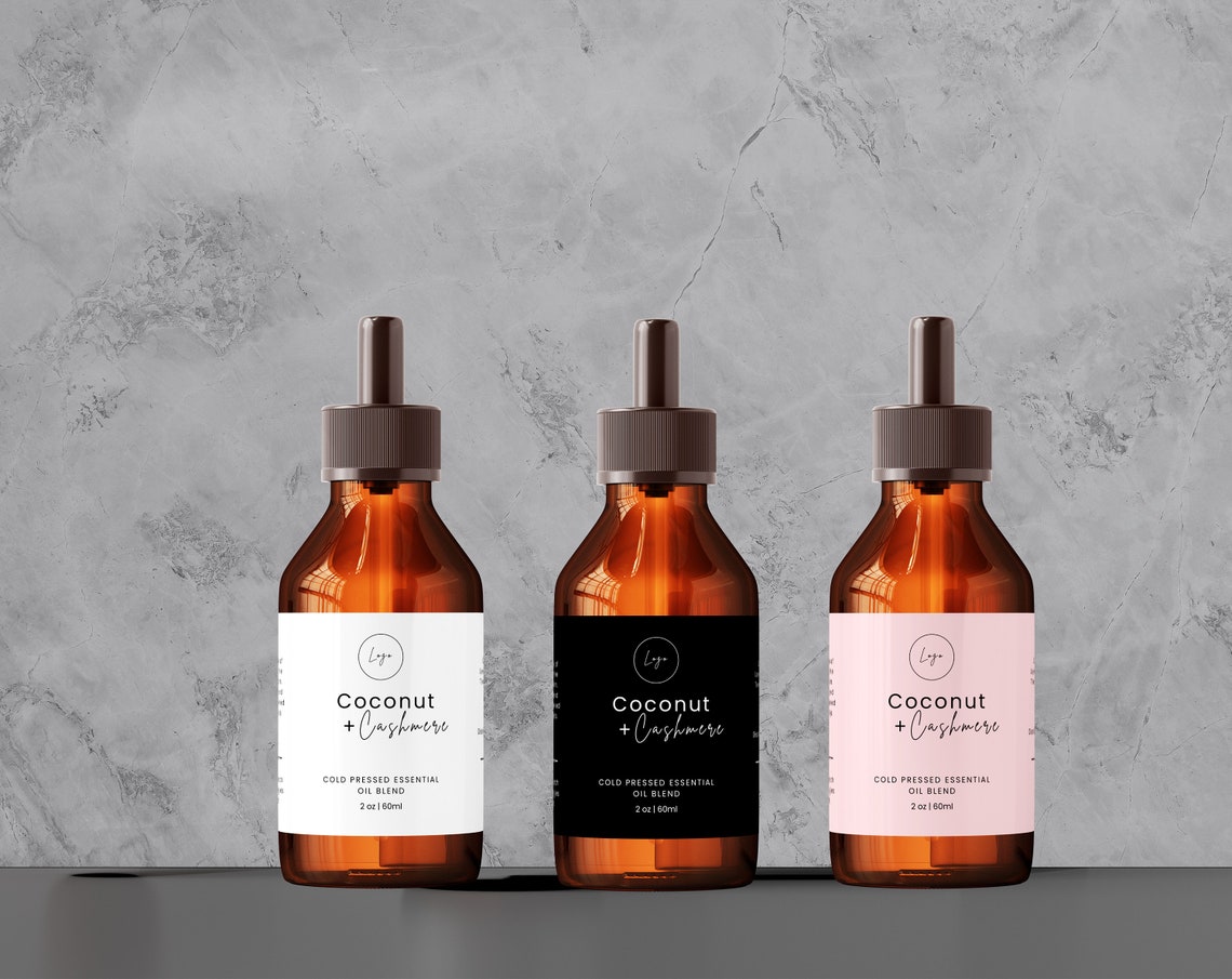 Editable Product Label Custom Label Template Stylish Dropper Etsy