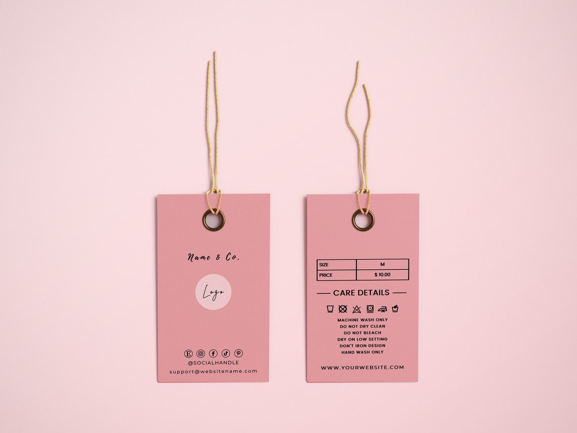 Editable Clothing Hang Tag Printable Clothing Hang Tags Etsy