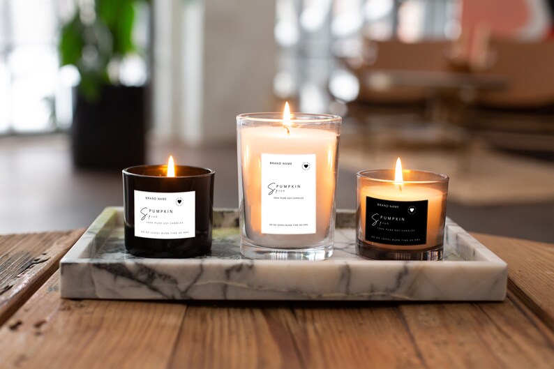 Editable Candle Labels Template Custom Candle Labels Etsy Canada