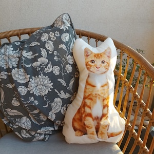 Custom cat pillow, Personalized cushion, Pillow Personalized Photo 3D, Custom Cat Pillow, Pet Memorial Gift,  for pet lovers, Pet Pillow,