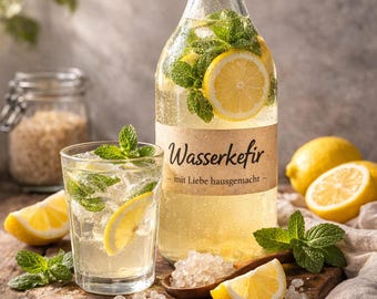 Cristalli di kefir d'acqua attivi: la tua bevanda frizzante probiotica, facile da preparare a casa / 30 g - 60 g - 90 g dalla tua produzione - Vegano