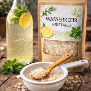 Wasserkefir Kristalle aktiv | Starterkultur | Wasserkefir selber machen | Vegan | 30 g • 60 g • 90 g