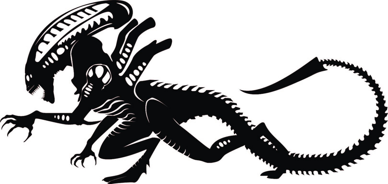 Xenomorph Queen SVG PNG JPG Files: Alien Decal Sticker - Etsy