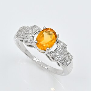 Natural Citrine Ring, 925 Sterling Silver, Statement Ring, November Birthstone, Citrine Jewelry, Wedding Ring, Birthday Gift, Gift For Her
