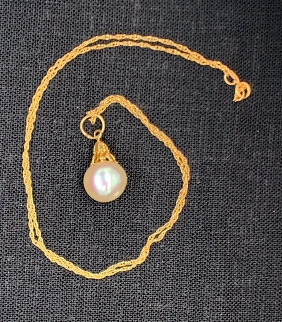 10mm Fresh Water Pearl Necklace - image 3