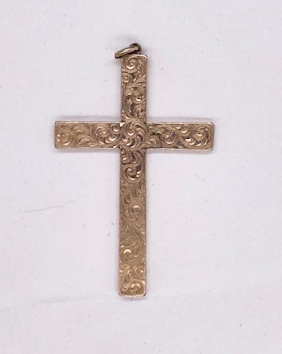 Victorian Gold Filled Engraved Cross