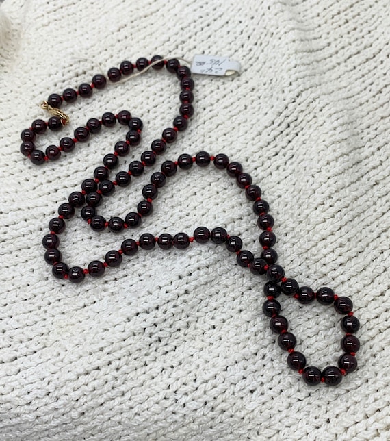 Garnet Bead Necklace