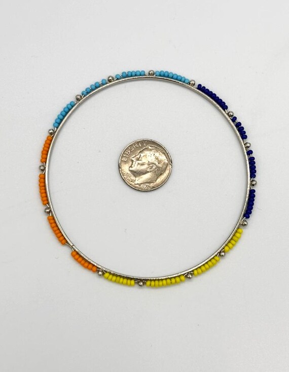 Multi Colored Beaded Bangle - image 2