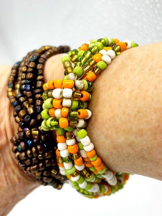 Two Beaded Stretch Bracelets - image 5