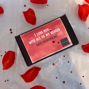 I love you with all my senses Valentine gift box