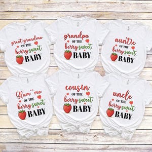 Personalizable Berry Sweet Baby Shirt: Family Matching Birthday T-shirt image 3