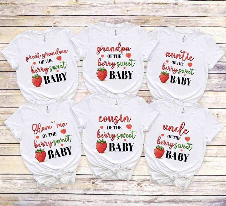 Personalizable Berry Sweet Baby Shirt: Family Matching Birthday T-shirt image 3