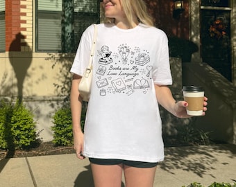 Books Are My Love Language Shirt: Book Lover Valentines Day Tee