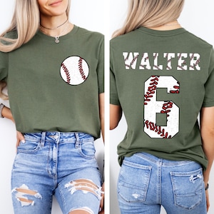 Personalized Baseball Mom Shirt: Custom Name Sport Tee