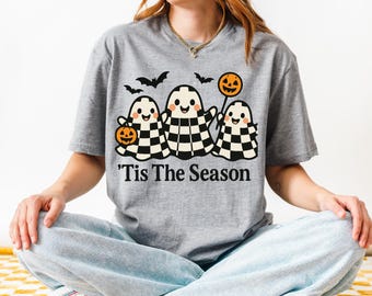 Cute Ghost Halloween T-shirt, Kids Fall Tee